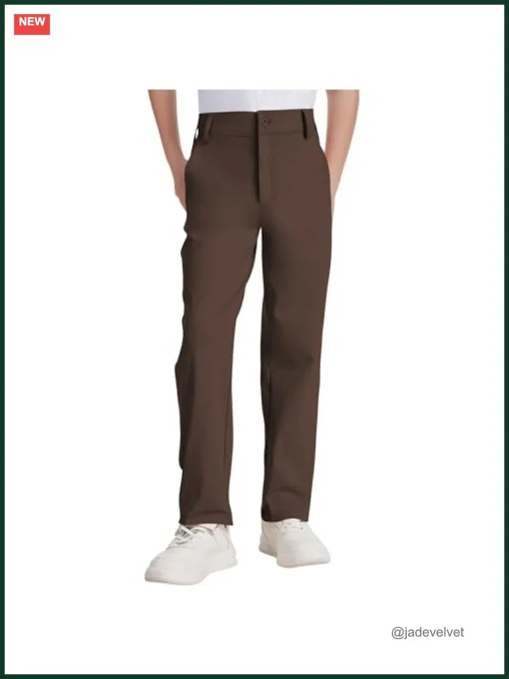 Boys Golf Pants Quick Dry Stretch Performance Dress Pants School Uniform Flat